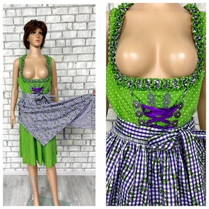 oktoberfest dress M  Polka dot Dirndl Dress Oktoberfest Clothing  Gingham Dirndl bavarian dress German Dress Festival Dress Folk Dress