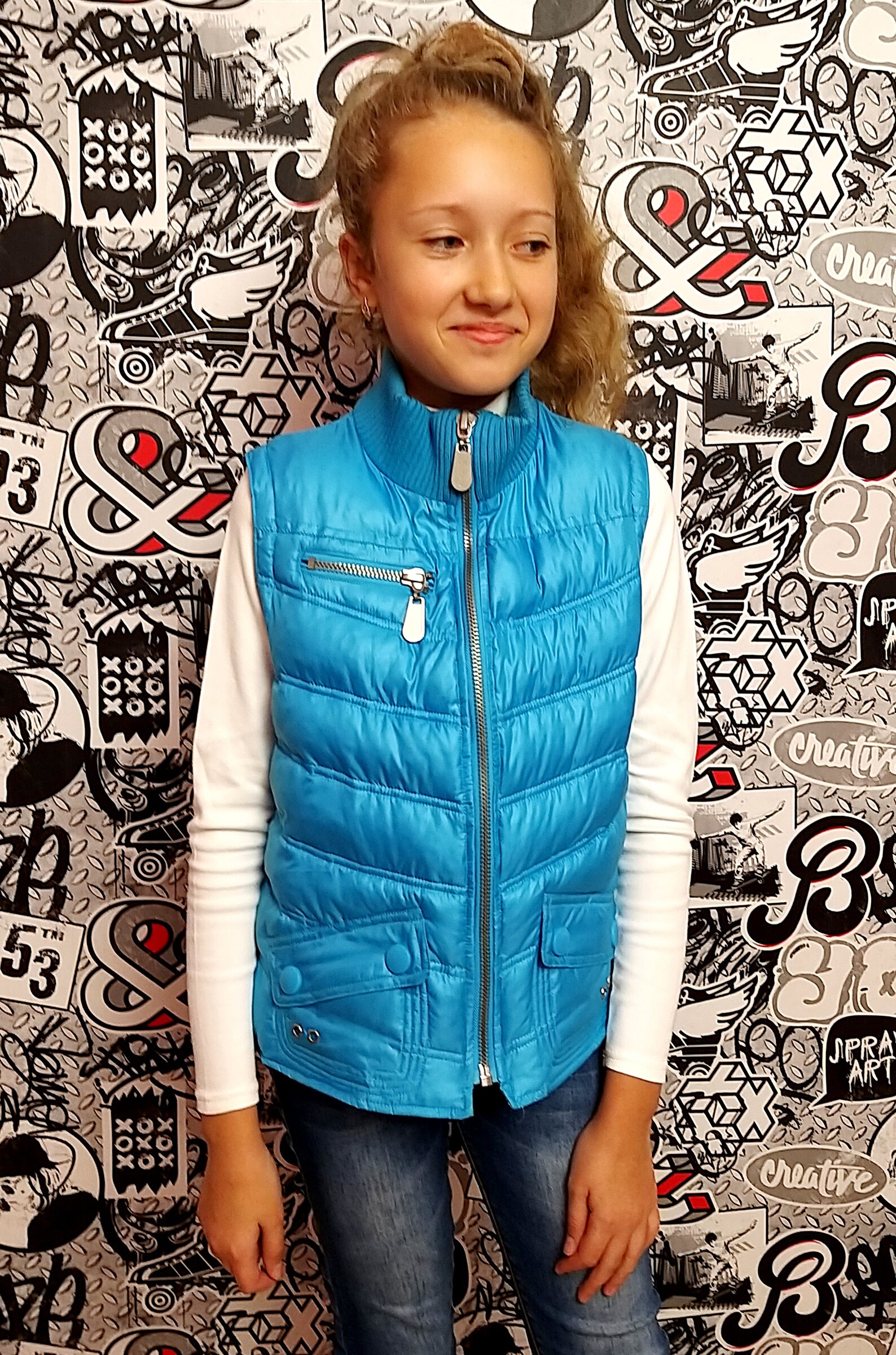 Puffer vest Blue Childrens Vest 8 Child Vest Kids Vest girl Etsy