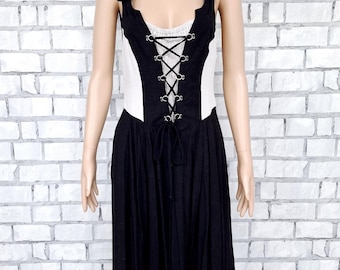 Long Black Dirndl Dress M Oktoberfest Clothing trachten Bavarian dress German Dress Festival Dress Folk Dress Black oktoberfest dress