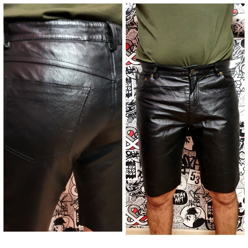 Short cuir homme hotsell