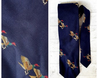 duck print Tie bird Necktie silk Tie teacher gift teacher tie collectible tie duck Necktie bird Tie novelty tie bird Necktie biology tie