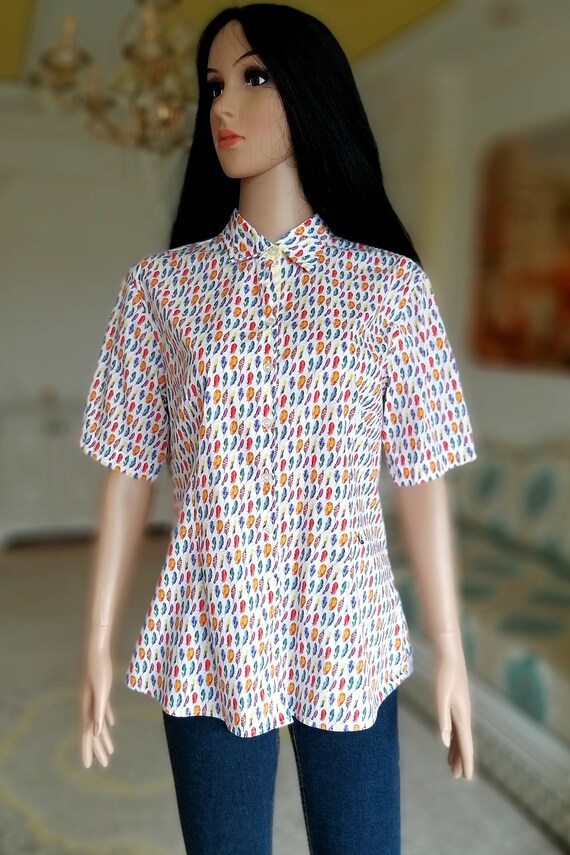 feather shirt minimalist shirt women shirt feathe… - image 4