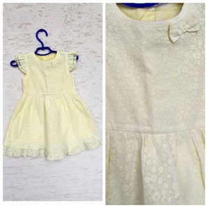 2T lemon dress yellow Baby dress girl dress Kids dress child dress toddler dress summer outfit summer dress children Floral dress