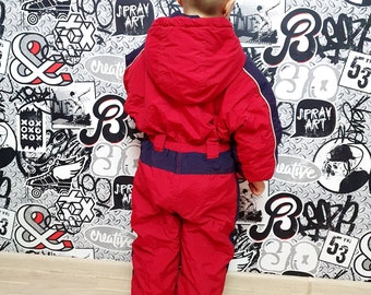 2T Baby Ski Suit Red Ski Suit Kid Ski Suit Mountain Clothing