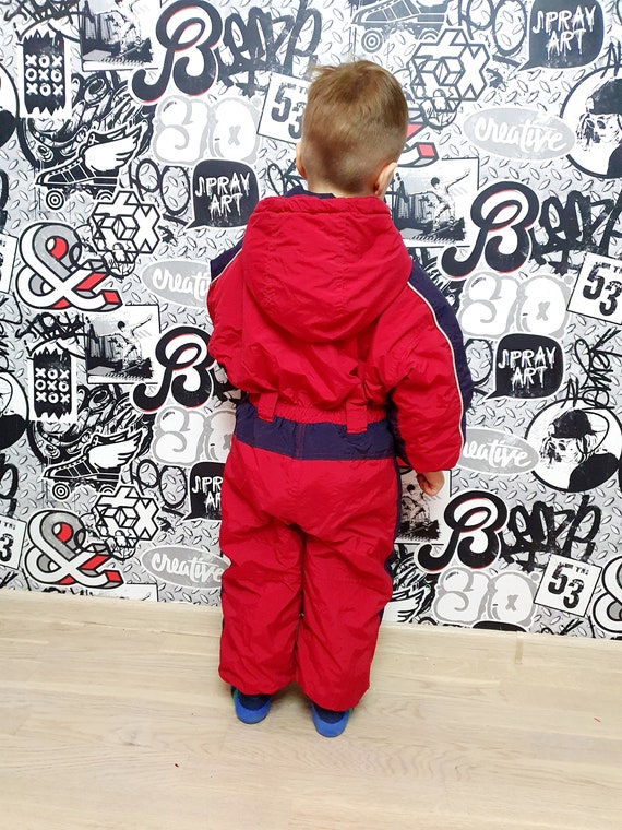 2T Baby Ski Suit Red Ski Suit Kid Ski Suit Mountain Clothing