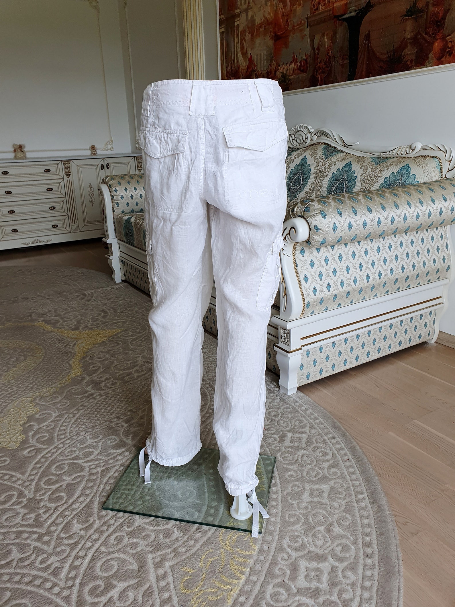 Mens White Linen Pants Mens Linen Trousers Mens Linen Pants Etsy