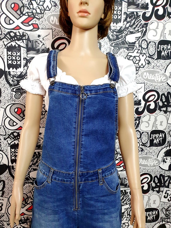 Denim Overall women overall short Denim jumpsuit … - image 4