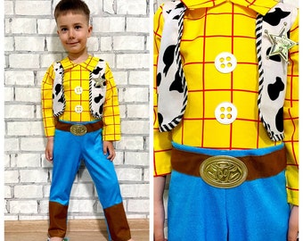 3T Cowboy Costume kids sheriff woody toy story costume woody jumpsuit kid halloween Clothing halloween costume cosplay children kids costume