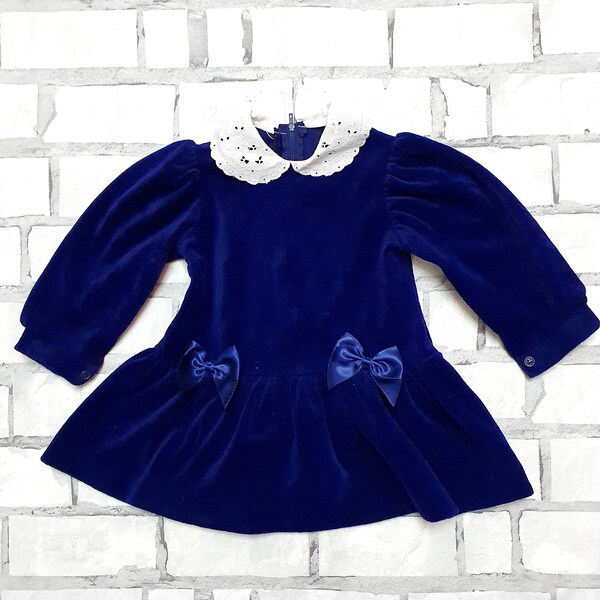 Blue Velvet Dress Etsy