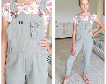 girls Overalls 10 One Piece olive green  Overalls girls Jumpsuit Bib Dungarees Overall kids Overalls Childrens Overall cotton Overalls