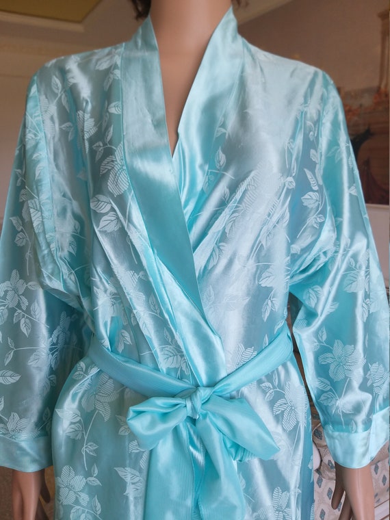 aqua nightgown aqua lingerie robe bridal lingerie lon… - Gem