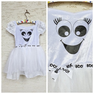2T KIDS Ghost dress black white Ghost costume TUTU Dress halloween costume halloween dress wizard dress Ghost Outfit girls kids costume