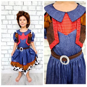 7-9 yrs Cowgirl dress girls  Cowgirl costume Jessie halloween costume halloween Jessie Toy Story Woody dress halloween Clothing cosplay