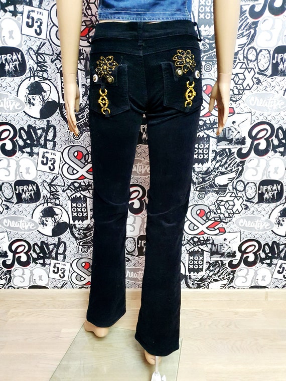 women black Corduroy pants suit pants boho pants … - image 7