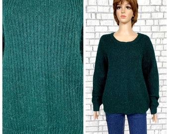 Pull Vert Off-White Avec Flèche Blanc Cassé - Taille S, Mélange Mohair - Occasion Bon état