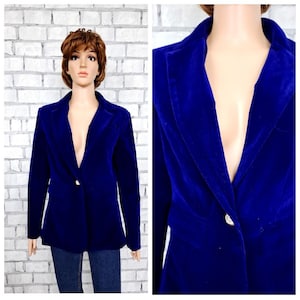 navy blue velvet Jacket M Womens velvet blazer  Womens blazer victorian military jacket military blazer steampunk Blazer Everyday blazer