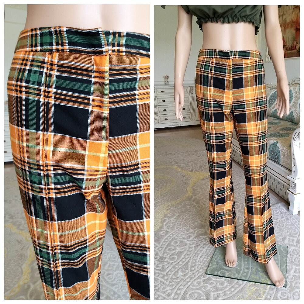 yellow plaid pants