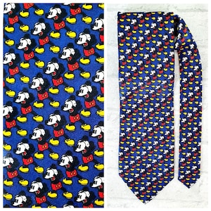 Mickey Mouse print tie collectible tie novelty tie holiday tie Unlimited Necktie Statement Tie Walt Disney print Disney tie  Disney Necktie