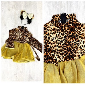 2T leopard dress  girls children Baby costume kids halloween Clothing kids leopard costume halloween costume cosplay kids costume
