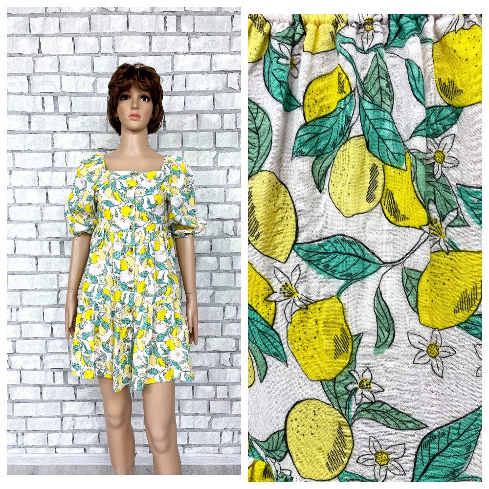 Citroen print jurk Etsy Nederland