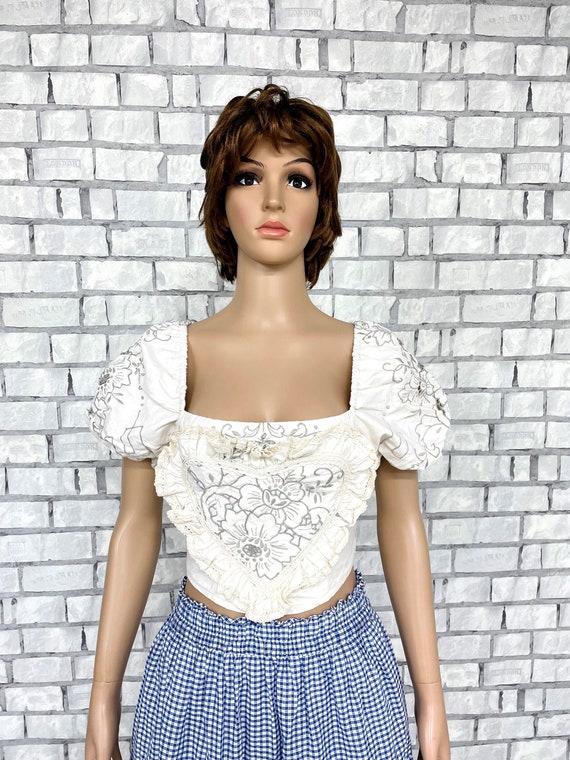 Trachten Bavarian beige Dirndl top XS Octoberfest 