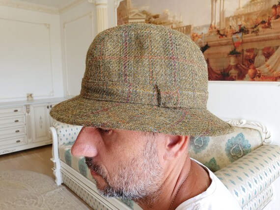 Alpine hat mens Hat folk hat  Khaki Hat formal ha… - image 5