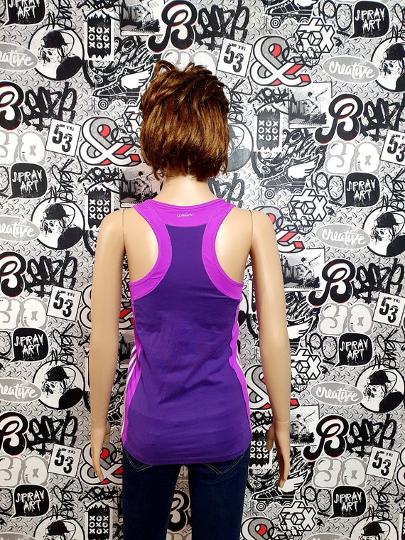 womens top yoga shirt beach top adidas Top purple… - image 6