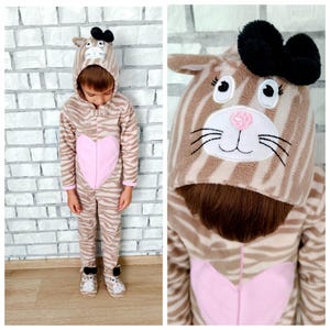 Disfraz de gato para niños, mono de gato, disfraz de carnaval, disfraz de Halloween, mono de gato, disfraz de cosplay para niños, disfraz para niños.