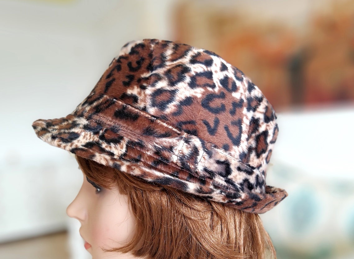 Leopard print velvet hat leopard Hat formal hats womens Hat Etsy