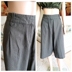 military shorts olive green shorts linen shorts Vintage  Women&#39;s Clothing womens shorts Army Shorts Cargo Shorts XL Bermuda shorts