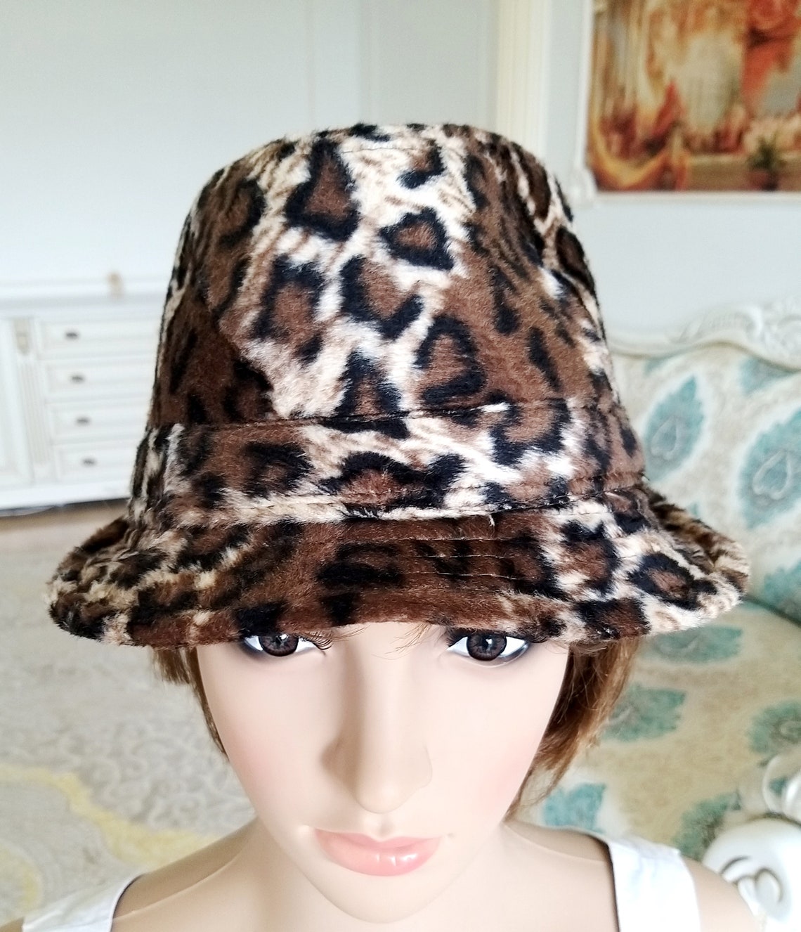 Leopard print velvet hat leopard Hat formal hats womens Hat | Etsy
