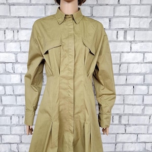 khaki dress S military dress military Clothing womens dress button dress army dress Casual Dress Military Style formal dress
