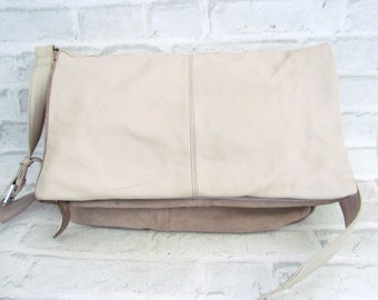 Shoulder Bag leather bag beige leather bag Vintage genuine Leather Handbag  Crossbody Bag leather purse  Crossbody Handbag  retro bag