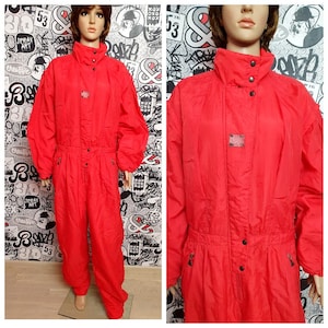 ROTER Skianzug Damen Kleidung Vintage Ski Trainingsanzug Warmer Winter Schneeanzug Schneeanzug Winterkleidung Warmer Anzug Ski Overall L