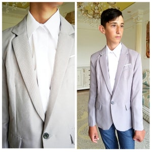 Kerstcadeau Mens Blazer jongens Blazer jongens Kleding Gray Blazer jaren &#39;90 Union Blazer S Sports Coat formele dragen kinderen 14 blazer formele blazer