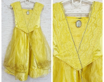 4T Belle Costume Princess Dress Kids Belle Dress Baby Halloween