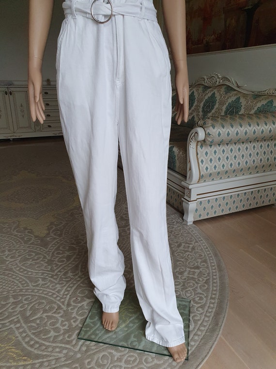 white Jumpsuit white Overalls Unisex One Piece wh… - image 3