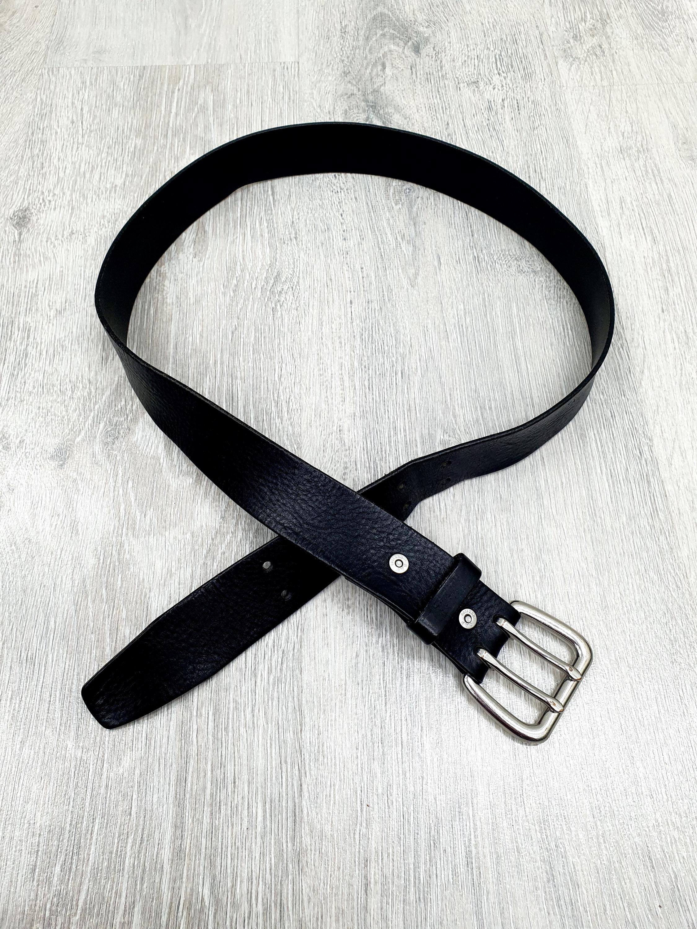 Vintage GAP Genuine Cow Black Leather Belt L Mens Genuine 