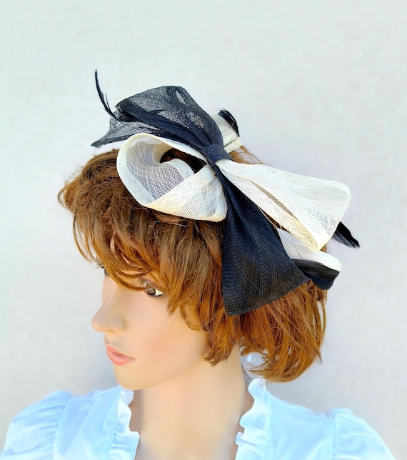 CHURCH DERBY TEA BLACK GOLD ASYMMETRICAL HAT Black and Metallic Gold Kentucky Derby Fascinator Hat for  main image 2