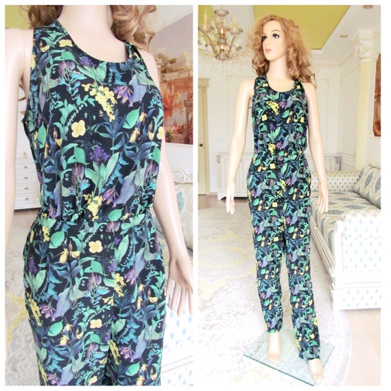 floral Overall vintage womens overall pants jumpsu