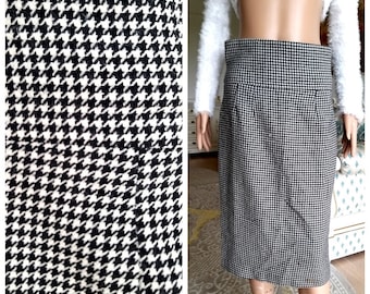 Jupe Pendleton En Laine Vierge - Grise - Taille 10 Petites - Droite Genou - Vintage Occasion