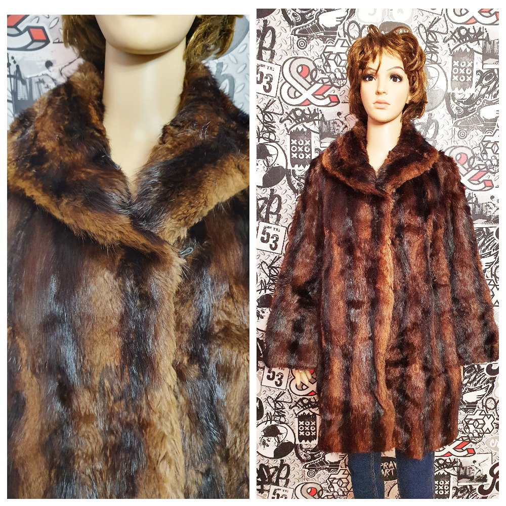 Genuine Ferret Fur Coat Womens Coat 