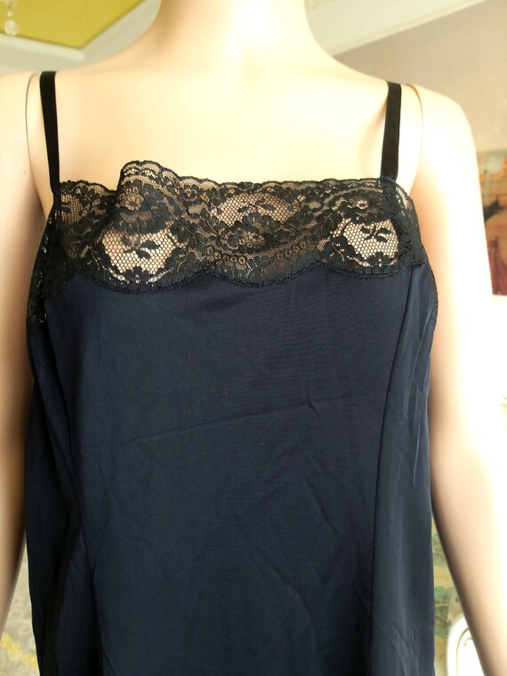 black nightgown wedding lingerie Sheer Slip Dress… - image 2