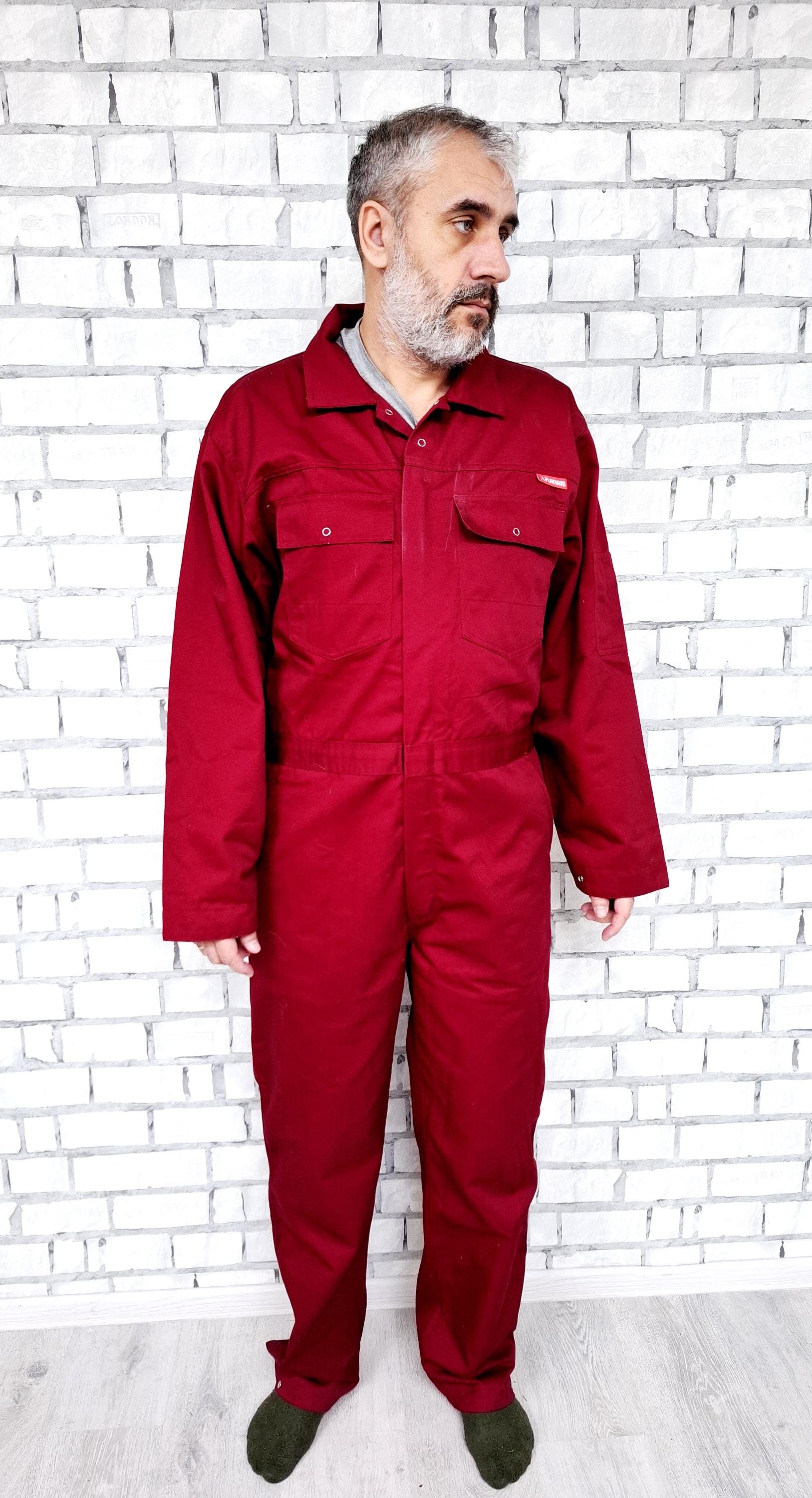 One Piece Burgundy Coveralls XL Vintage Burgundy Jumpsuit One Piece Burgundy Coveralls XL Vintage Burgundy Jumpsuit