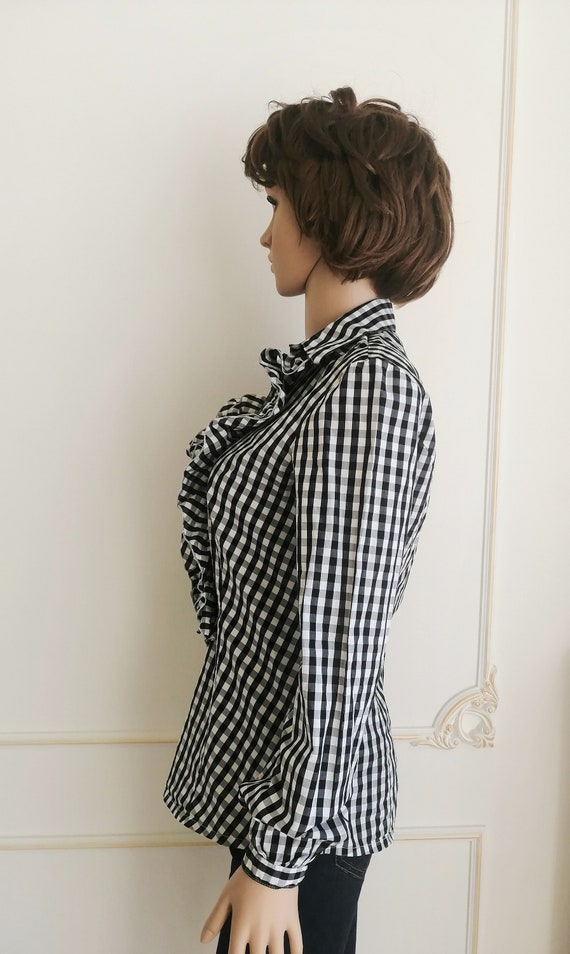 Rhys Ruffled Blouse, Gingham