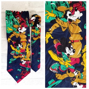 goofy tie collectible tie novelty tie holiday tie Unlimited Necktie Statement Tie Walt Disney print Disney tie Disney Necktie mens tie