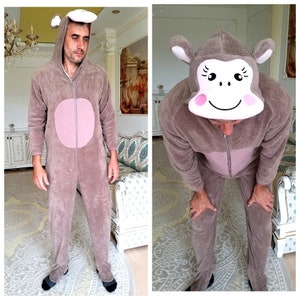 Pink monkey pajamas sale