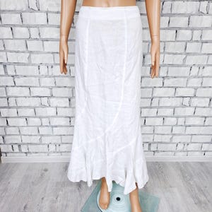 white Linen skirt XL womens white long skirt white skirt long skirt retro skirt holiday skirt Hippie skirt summer skirt classic skirt