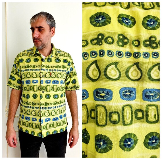 Camisa verde neon camisa hombre camisa aguacate camisa verano camisas kiwi camisas boho camisas hippies camisas manga corta camisas playa xl Etsy Mexico