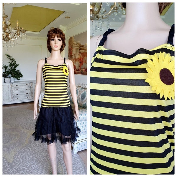 ADULT  Bee Clothing Bee dress womenS Costume  Bee costume  fancy dress halloween Clothing halloween costume M